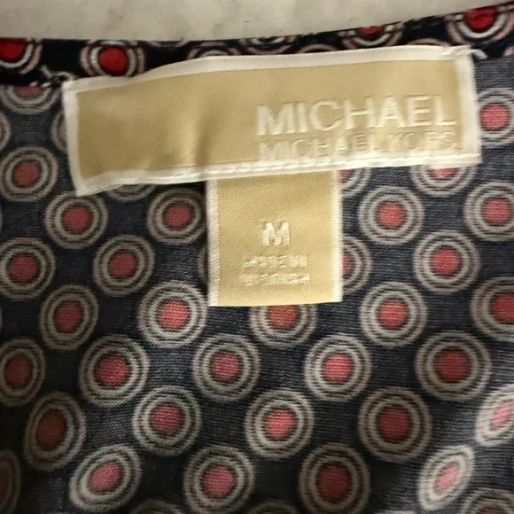 ⭐️ 3/$20 Michael Kors Navy and red sleeveless Wrap Dress-size medium - Picture 5 of 5